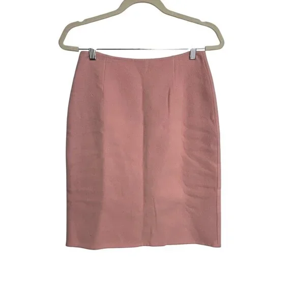 Ralph Lauren Collection Pencil Skirt Wool Angora Cashmere Size 6 Purple Label